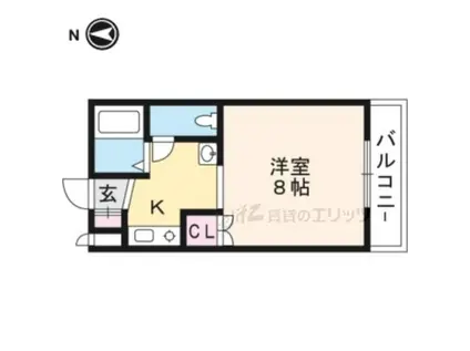 シャルル高槻(1K/3階)の間取り写真