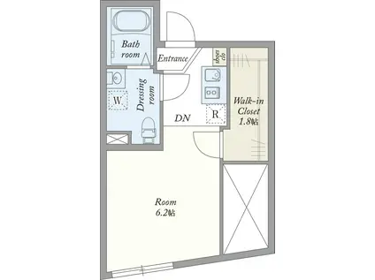 フォルツェ品川(ワンルーム/B1階)の間取り写真