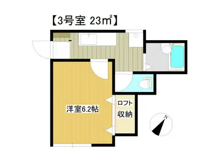 カマラード台原(1K/1階)の間取り写真