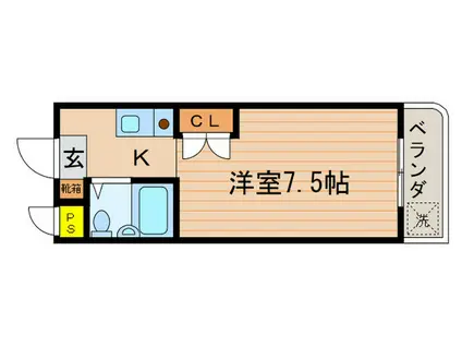 フォンテーヌ81(1K/3階)の間取り写真