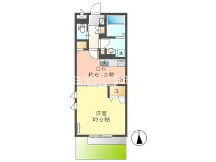 TH-MAISON MIYOSHI-KAMI(1DK/1階)の間取り写真