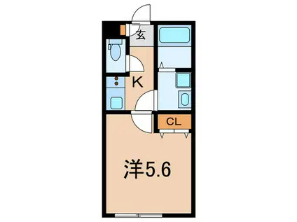 VILLA滝王子(1K/2階)の間取り写真