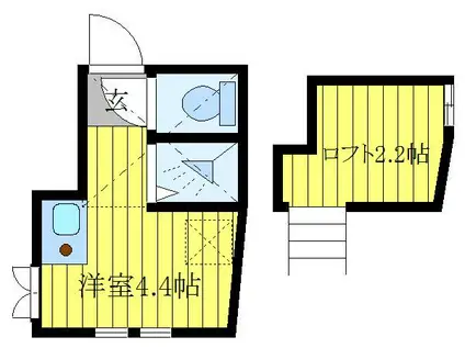アーバンプレイス護国寺A(ワンルーム/2階)の間取り写真