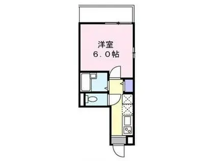 IRIS(1K/2階)の間取り写真