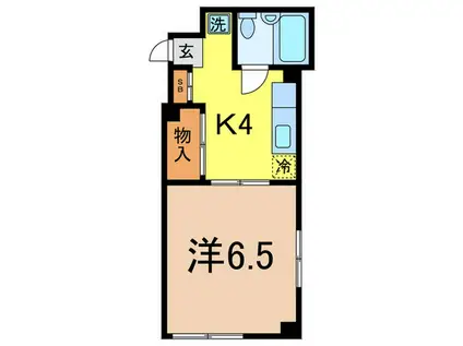 ハイム大岡山(1K/1階)の間取り写真