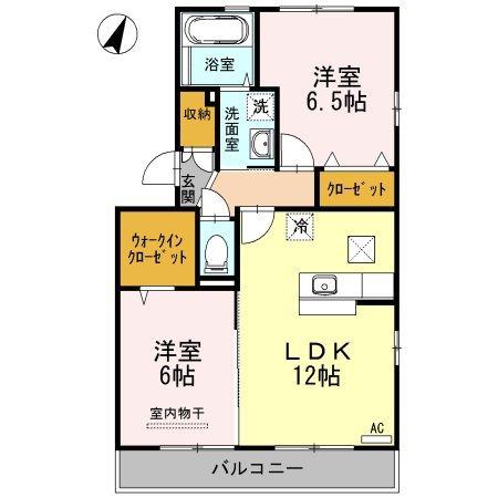マインパレスIIA(2LDK/1階)の間取り写真