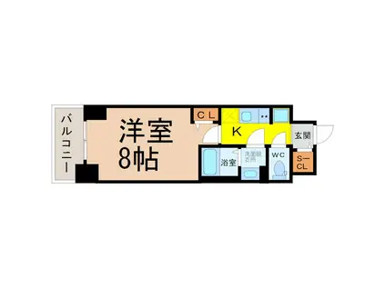 L&Cレジデンス鶴舞公園(1K/10階)の間取り写真