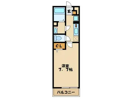 リブリ・ヴェラ コートII(1K/1階)の間取り写真