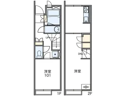 レオネクスト花水木(1LDK/1階)の間取り写真