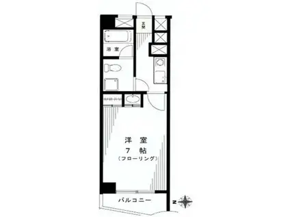 ピエタテール(1K/2階)の間取り写真