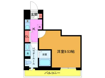 S7 HILLS(1K/2階)の間取り写真