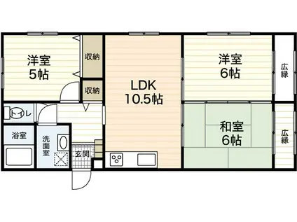 T-FLAT(3LDK/1階)の間取り写真