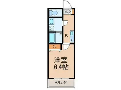 セル・フェリス(1K/1階)の間取り写真