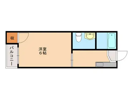 LIBERTA.TAKE8(1K/4階)の間取り写真