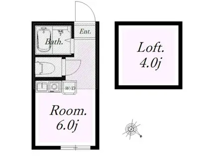 アレッセ保土ヶ谷(ワンルーム/1階)の間取り写真