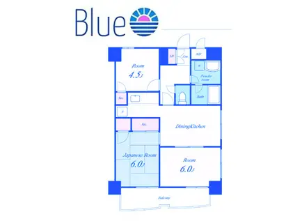 鎧橋ビル(3DK/4階)の間取り写真