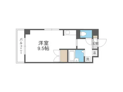 シャトレ麦野(ワンルーム/2階)の間取り写真