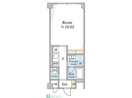 竹嶋ビルACT-3(1K/6階)の間取り写真