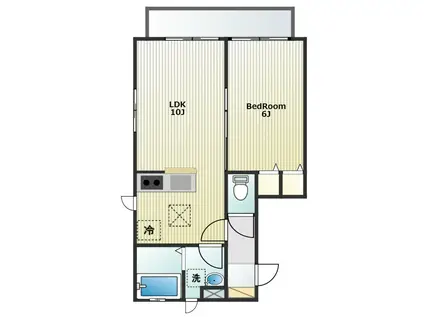 アグリフォーリオ(1LDK/1階)の間取り写真