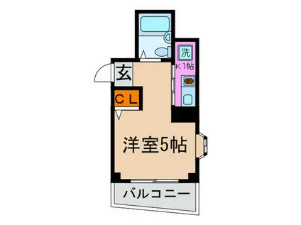 KAISEIマンション(1K/8階)の間取り写真
