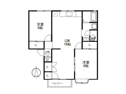 タウンアローズ68(3LDK/2階)の間取り写真