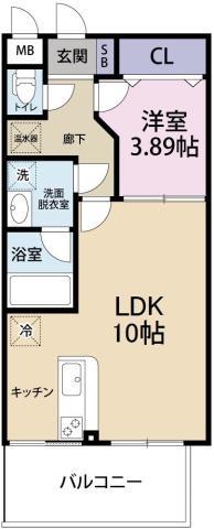 TOKUSHIMA MIDTOWER(1LDK/7階)の間取り写真