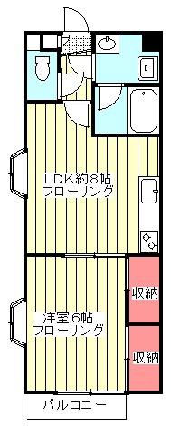 レジデンス南町(1DK/3階)の間取り写真