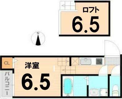 アーク東海通(1K/1階)の間取り写真