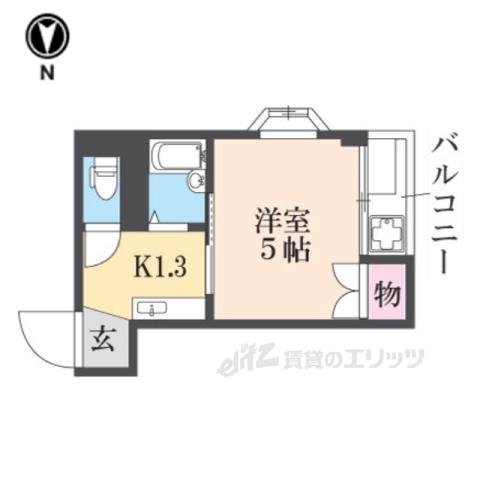エクスラン(1K/4階)の間取り写真