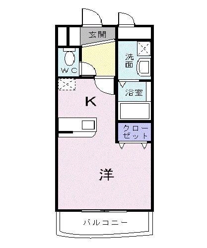 シャンドフレーズII(ワンルーム/5階)の間取り写真