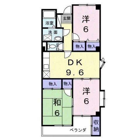ブライトンハイツ(3DK/4階)の間取り写真