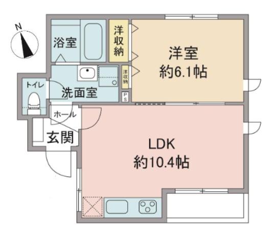 カーサ フェリズ(1LDK/1階)の間取り写真