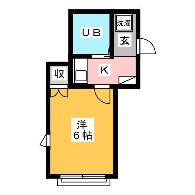 オレンジコーポ(1K/1階)の間取り写真
