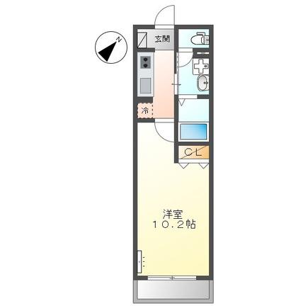 ファミリア池上(1K/2階)の間取り写真