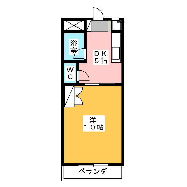 プランドール(1DK/3階)の間取り写真