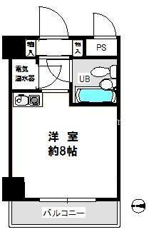 ルックハイツ横浜台町(ワンルーム/9階)の間取り写真
