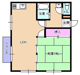 メゾン・サーラ(1LDK/1階)の間取り写真