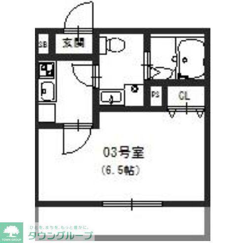 モダンエレーナ鶴見(1K/3階)の間取り写真