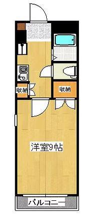 ファーイーストIIビル(1K/4階)の間取り写真