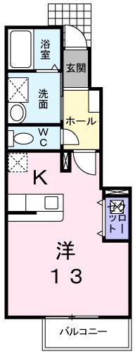 サンリットハウス(1K/1階)の間取り写真