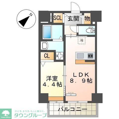 セラヴィ箱崎(1LDK/5階)の間取り写真
