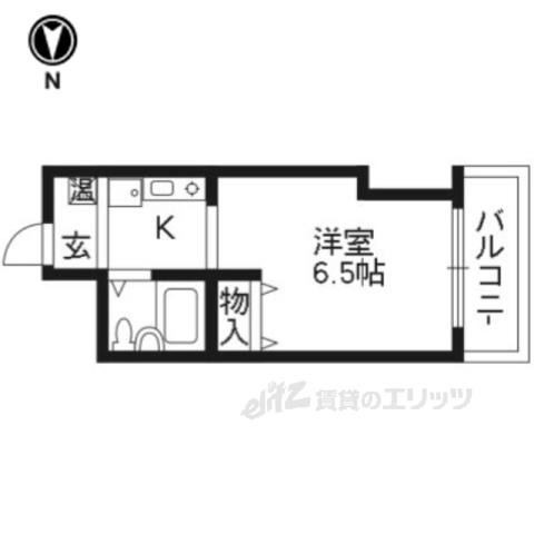 GLOIRE烏丸五条(1K/10階)の間取り写真