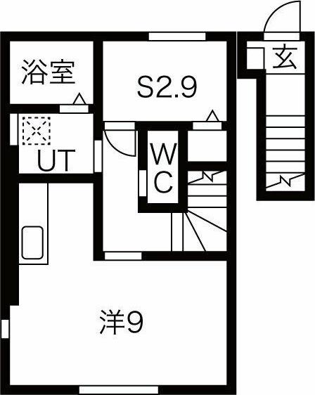 ＪＲ東北本線 村崎野駅 徒歩32分 2階建 築3年(ワンルーム/2階)の間取り写真