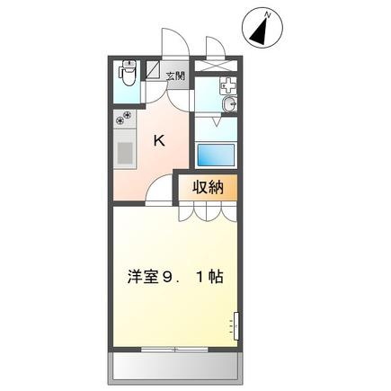 ラファエル(1K/1階)の間取り写真