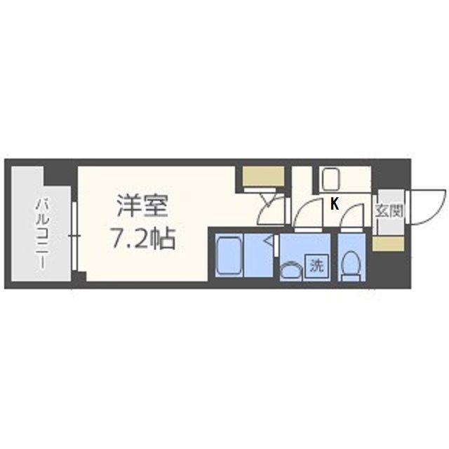 S-RESIDENCE新大阪ウエスト(1K/5階)の間取り写真