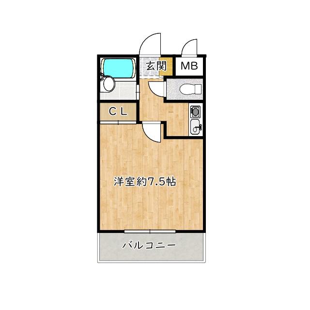 アークヒルズ(ワンルーム/3階)の間取り写真