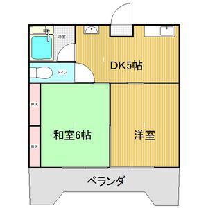 名北ビル(2DK/3階)の間取り写真