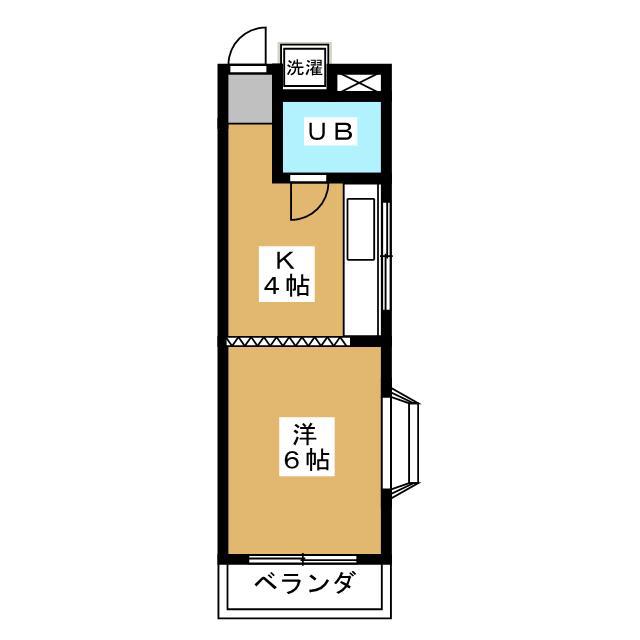 セントラルハイツ(1K/1階)の間取り写真