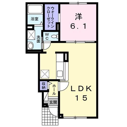 M-メゾン末広I(1LDK/1階)の間取り写真