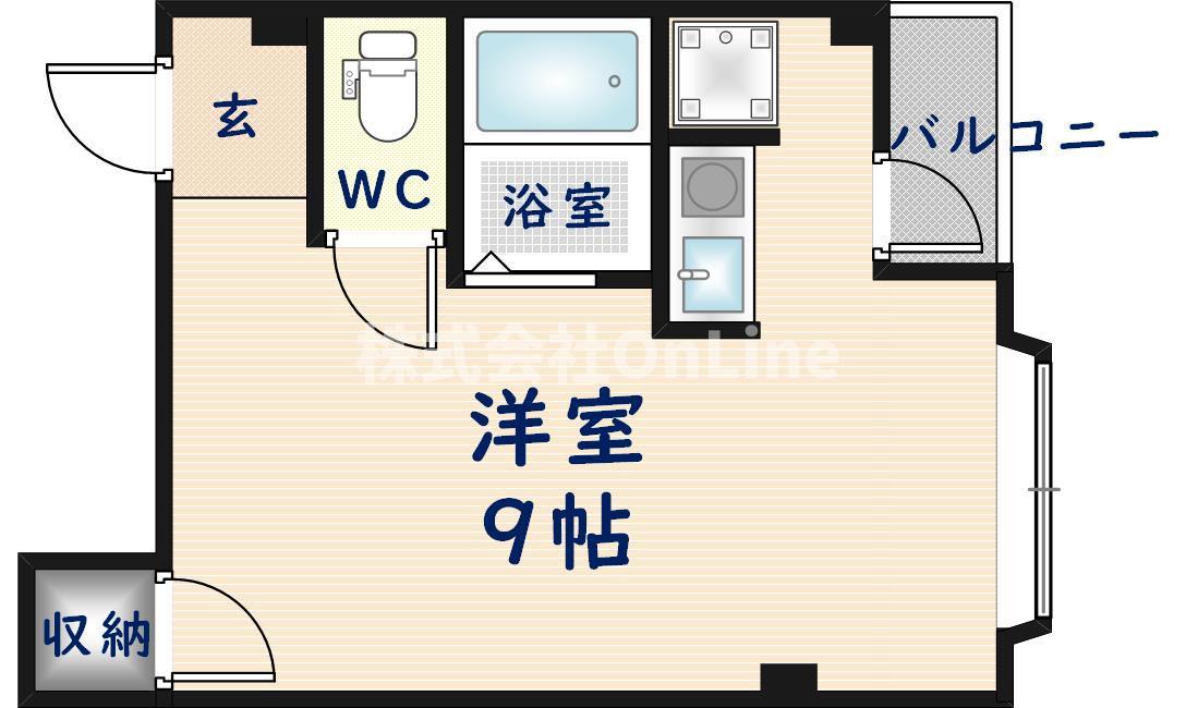 ダイキンハイツ(ワンルーム/2階)の間取り写真